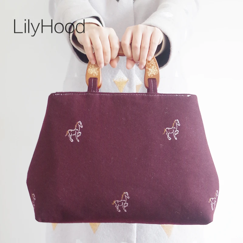 LilyHood шерстяная большая сумка-тоут ручной работы зимняя женская потертая