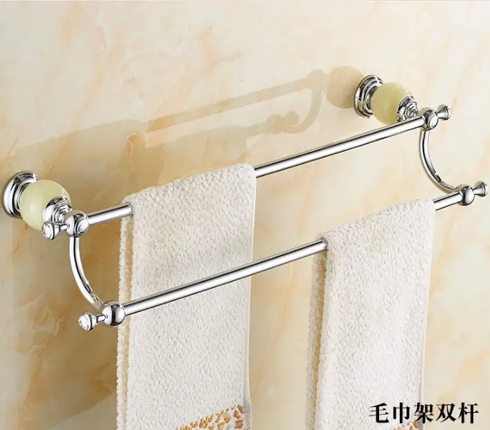 Bathroom Hardware Set Bathroom Hardware Accessories Brass and Jade Paper Holder Towel Bar Soap basket Towel rack Towel ring