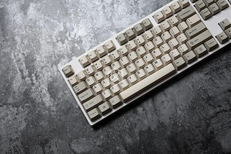 Pbt doubleshot колпачки для ключей Вишневый профиль Ретро бежевый серый ansi 104
