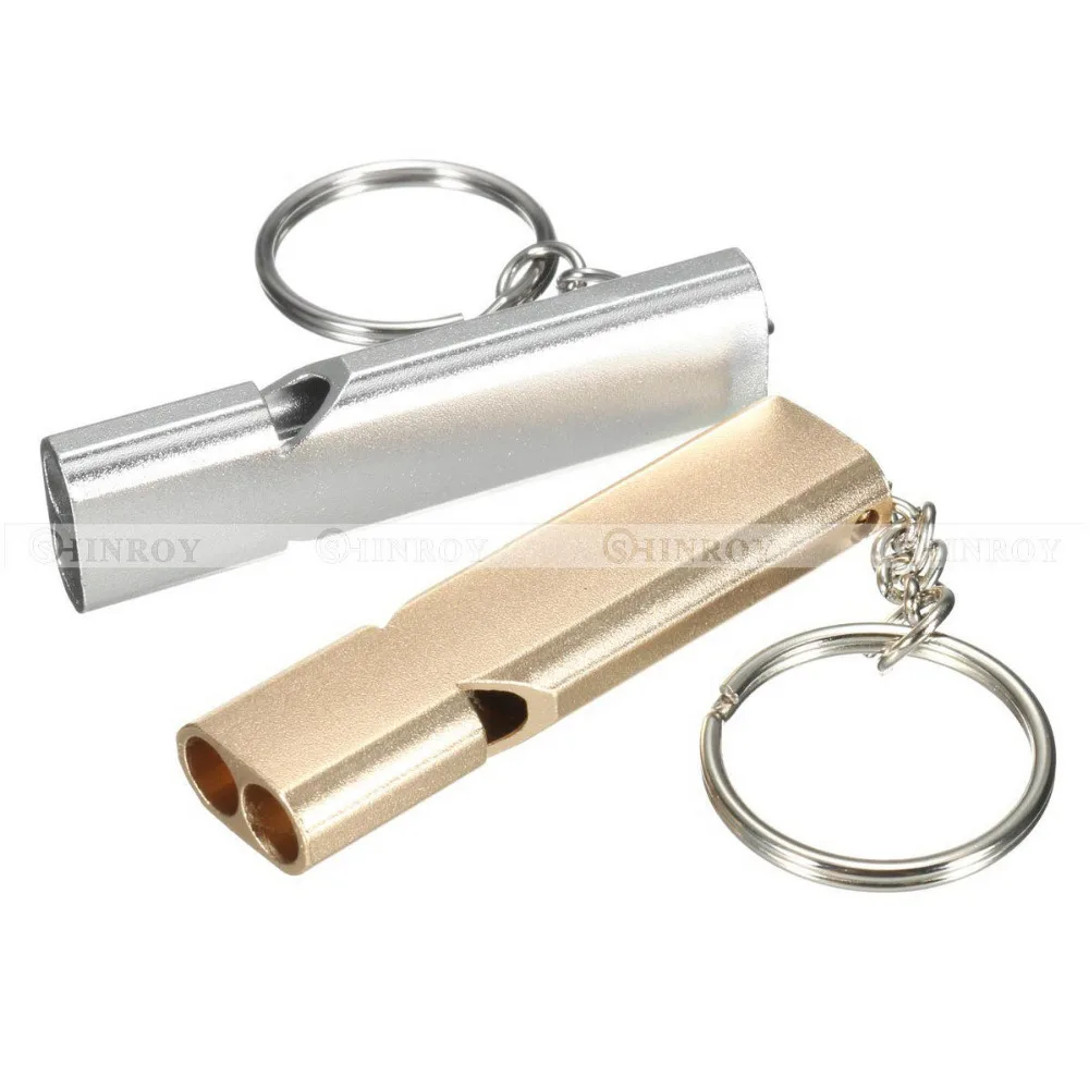 

Double-frequency Emergency Survival Whistle Keychain Aerial Aluminum Alloy Camping hiking Accessory Tool