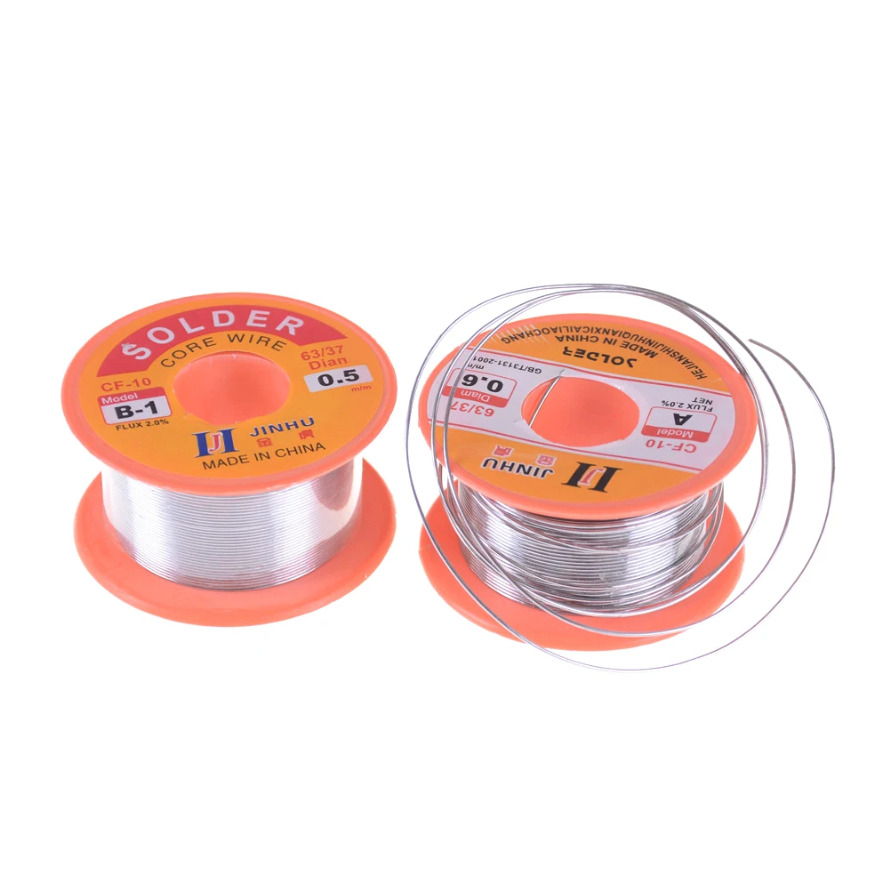 

Flux 2.0% Tin Lead Tin Wire Melt Rosin Core Solder Soldering Wire Roll 0.5/0.6mm