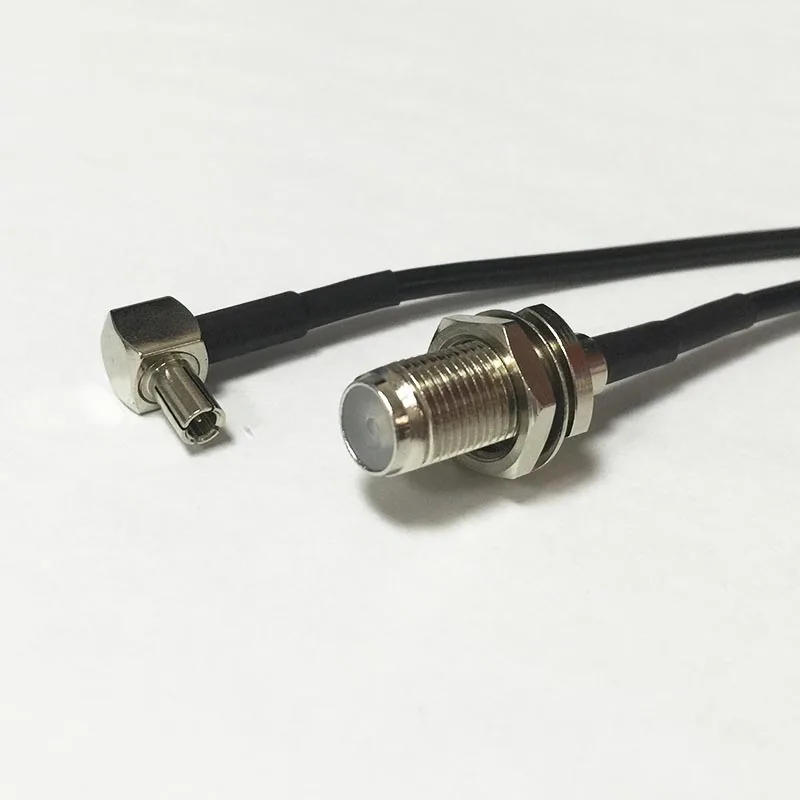 

1PC F type Female Jack to TS9 Plug Right Angle RG174 Coaxial Cable 30cm Adapter