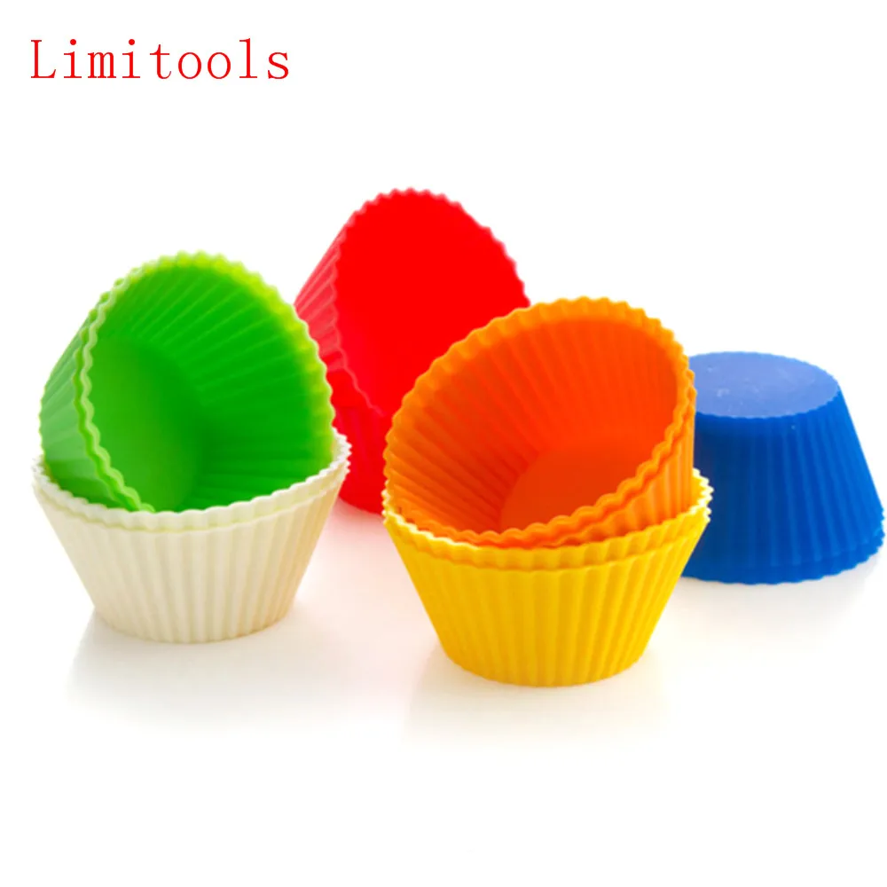 

3Pcs Color Random Round Soft Silicone Cake Muffin Chocolate Cupcake Liner Baking Cup Mold Baking Pastry Tools Free Shipping