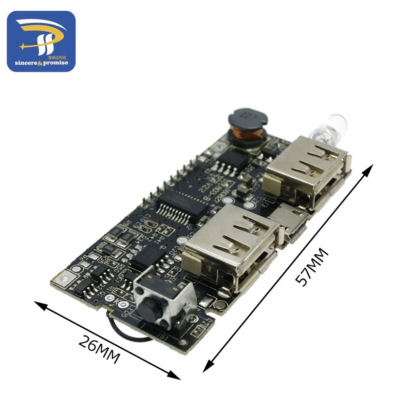 Автоматическая защита! Два порта USB 5V 1A 2.1A мобильный Мощность банка 18650 Литий Батарея Зарядное устройство борту модуль цифровой печатной платы