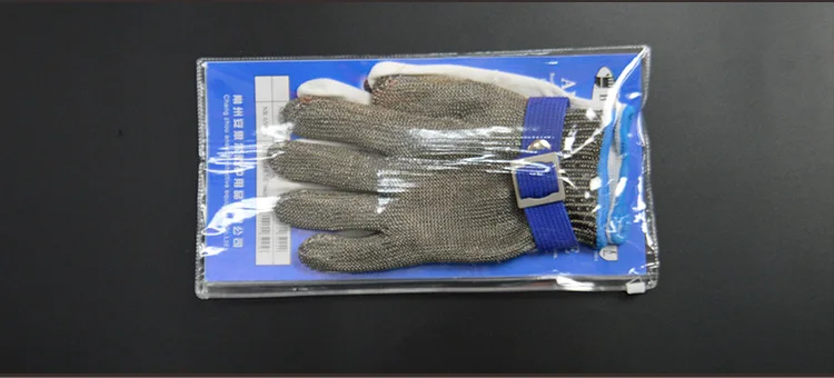 Anti-cutting gloves Stainless steel grade 5 steel wire plus PE steel ring iron gloves Anti-cutting metal slaughter woodworker