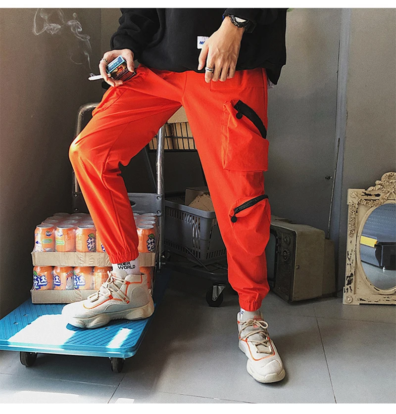  Pocket Tactical Fashions Men Hip Hop Pants Man  (10)