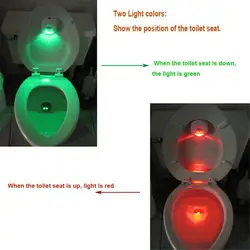 Светодиодный сиденье лампы Туалет ночь красный зеленый свет Smart Auto Сенсор движения унитаз дома Ванная комната красный Зеленая лампа