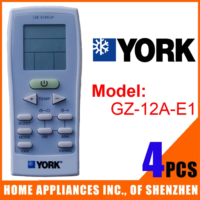 

(4 pieces/lot) Replacement for YORK Split And Portable Air Conditioner Remote Control GZ-12A-E1 Air conditioning parts
