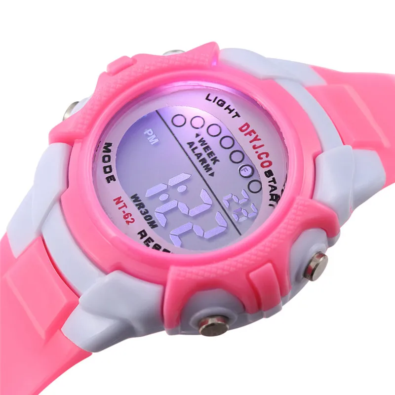 Часы для девочек и мальчиков горячая Распродажа детские спортивные часы электронные цифровые светодиодный часы