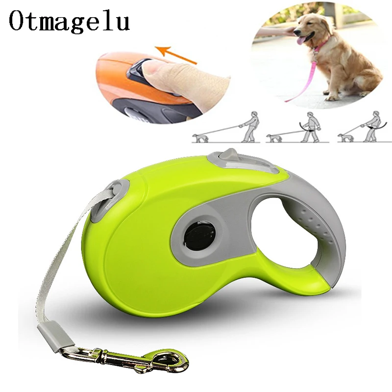 prativerdi Automatic Traction Rope Retractable Leash 3 Meters Nylon Flexible Cat Dog Lead Leashes Sport Collars Pet Products3