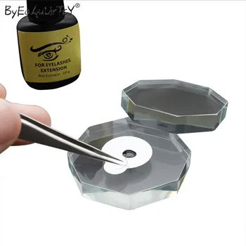 

3pcs Makeup Crystal Glass Adhesive Glue Pallet Tools False Eyelash Extension Glue Pads for Lashes Make up Multifaceted Cutting