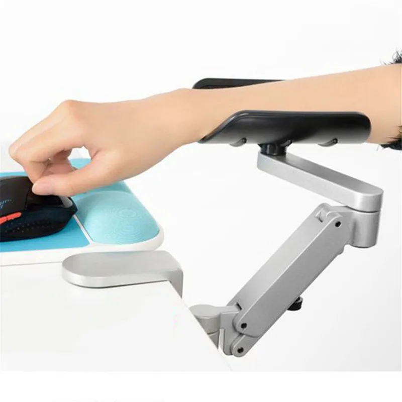 Kaufen 3D Schreibtisch Arm Rest Handgelenk Unterstützung Metall Einstellbar Maus Pad Spinner Hand Halterung Schulter Schützen spiel gamer gaming Mauspad