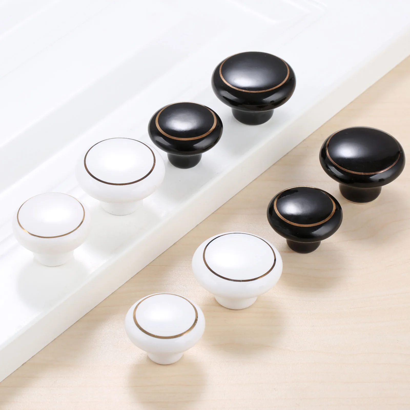 DRELD 2Pcs 2018 Antique Furniture Handle Ceramic Door Pulls Handles European Kitchen