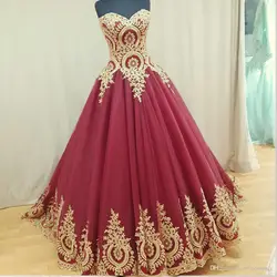 Vestidos de noche 2019 Новое Кружевное сексуальное, с лифом сердечком, с открытой спиной пушистый золотой бордовый вечернее платье Длинные Реальные