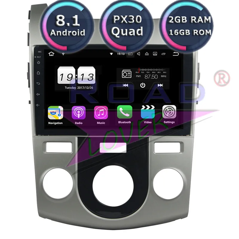 Cheap Roadlover Android 8.0 Car Automagnitol Player Radio For KIA Cerato Forte 2008-2012 Stereo GPS Navigation 2 Din Octa Core NO DVD 9