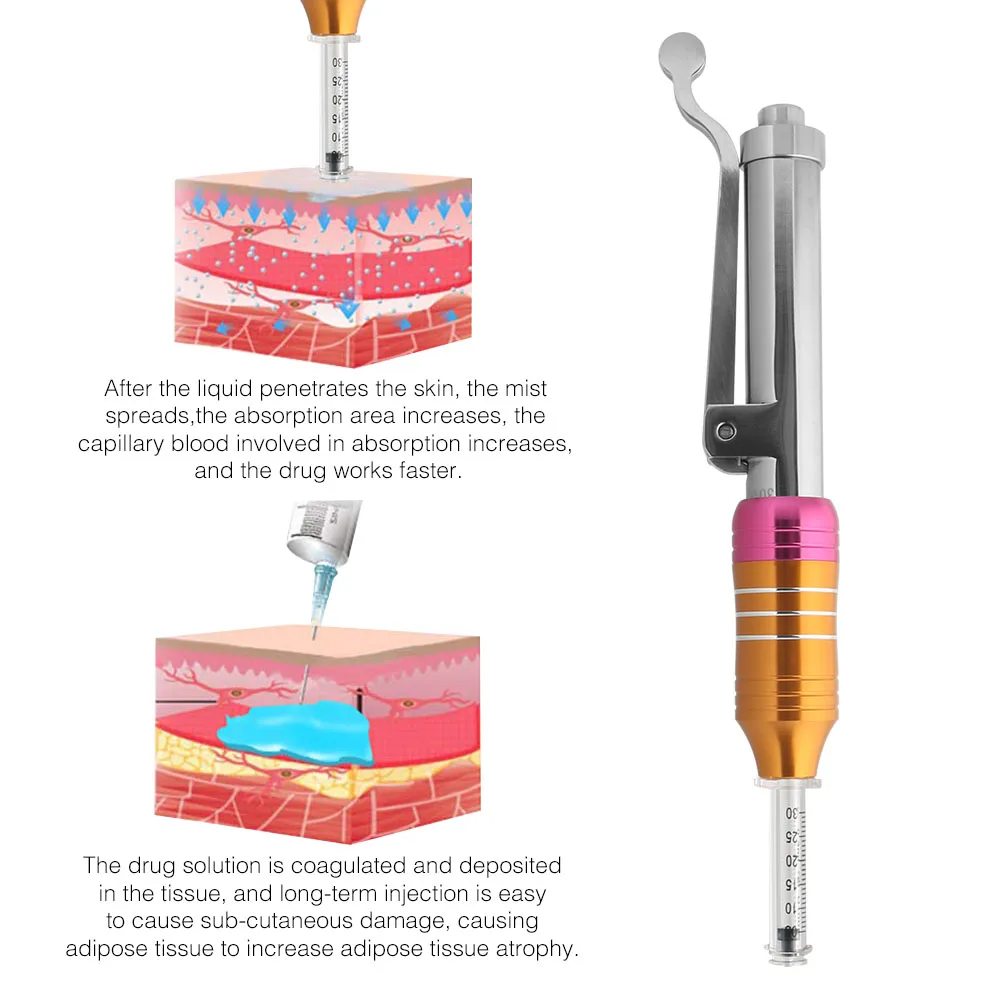 Ручная ручка с гиалуроновой кислотой, без иглы, система инъекций, пистолет для мезотерапии против старения/гиалуроновая ручка для отбеливания кожи