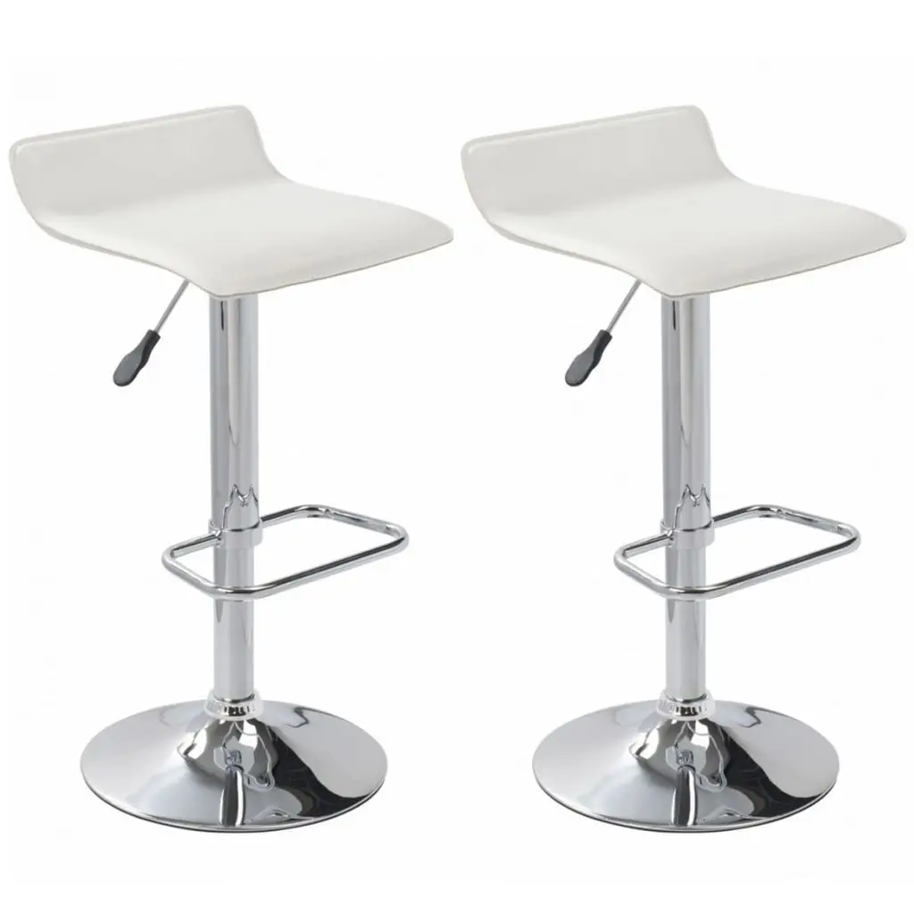 vidaXL Set of 2 White Bar Stool San Diego-in Bar Stools from Furniture