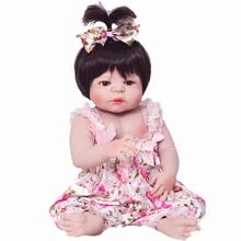 New Arrival 57cm Full Silicone Baby Doll 100% Handmade Reborn Babies Lifelike Girl Body For Kids Christmas or Birthday Xmas Gift
