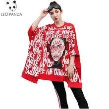 Весна лето тренд хип-хоп женская футболка размера плюс с граффити буквенным принтом с коротким рукавом Свободная Женская футболка LX59