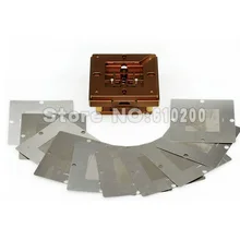 Новое поступление 80*80 мм 90*90 мм алюминиевый сплав BGA Reball ing станция BGA Reball комплект магнитный замок+ 10/шт BGA трафарет