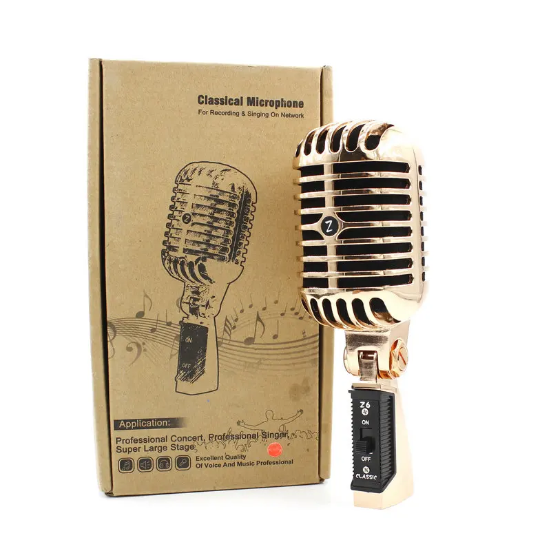 Professional Retro Microphone Speaker Jazz/blues With Metal Mesh Classic Dynamic Wedding Booth Mic |