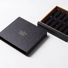 Заказная черная матовая ламинированная коробка для ящиков с логотипом, роскошная Подарочная коробка на магнитной застежке с магнитной застежкой- PX10528