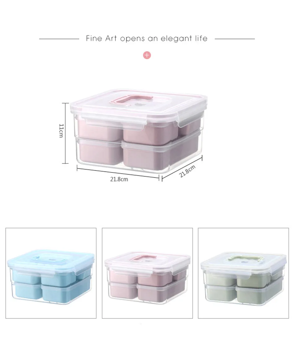 MICCK, набор из 7 предметов, Ланч-бокс, экологичный, Bento box, контейнер для хранения продуктов, Microwavable, Bento Box, герметичная коробка для хранения