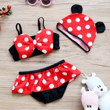 Детский купальник для девочек комплект из двух предметов детская принцесса пляжный купальный костюм для маленьких девочек пятно Bownot купальники для малышей для дочки