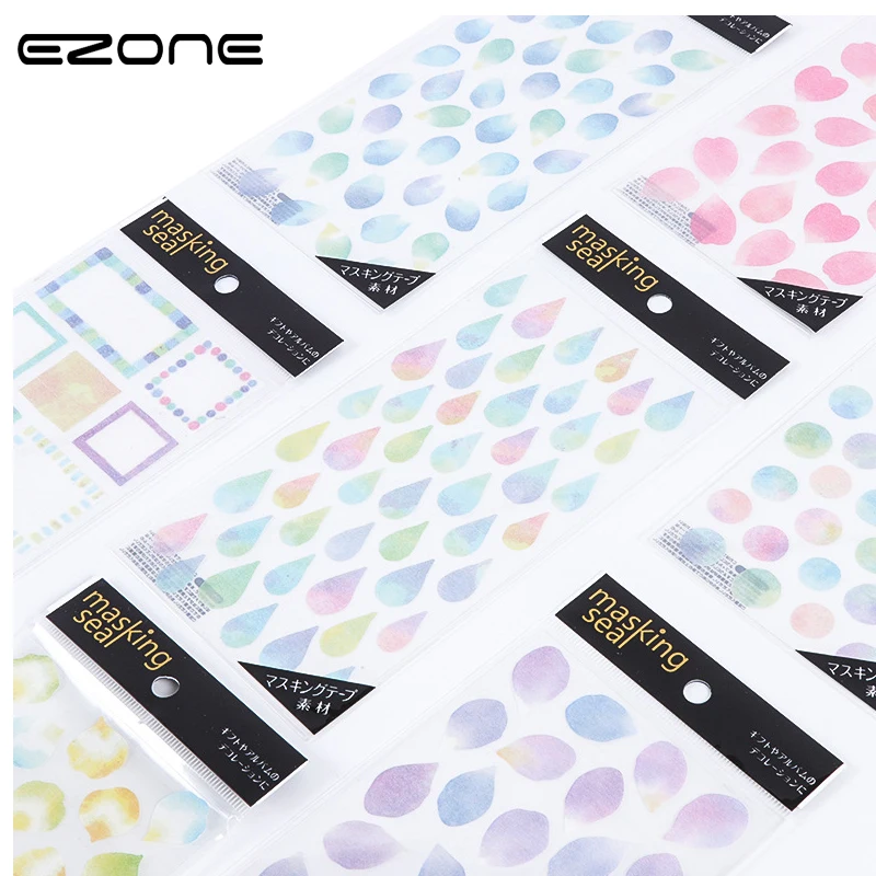 

EZONE 1PCS Korean Petals Diamond Decorative Sticker Lovely Raindrop PVC Transparent DIY Stationery Stickers for Diary Planner