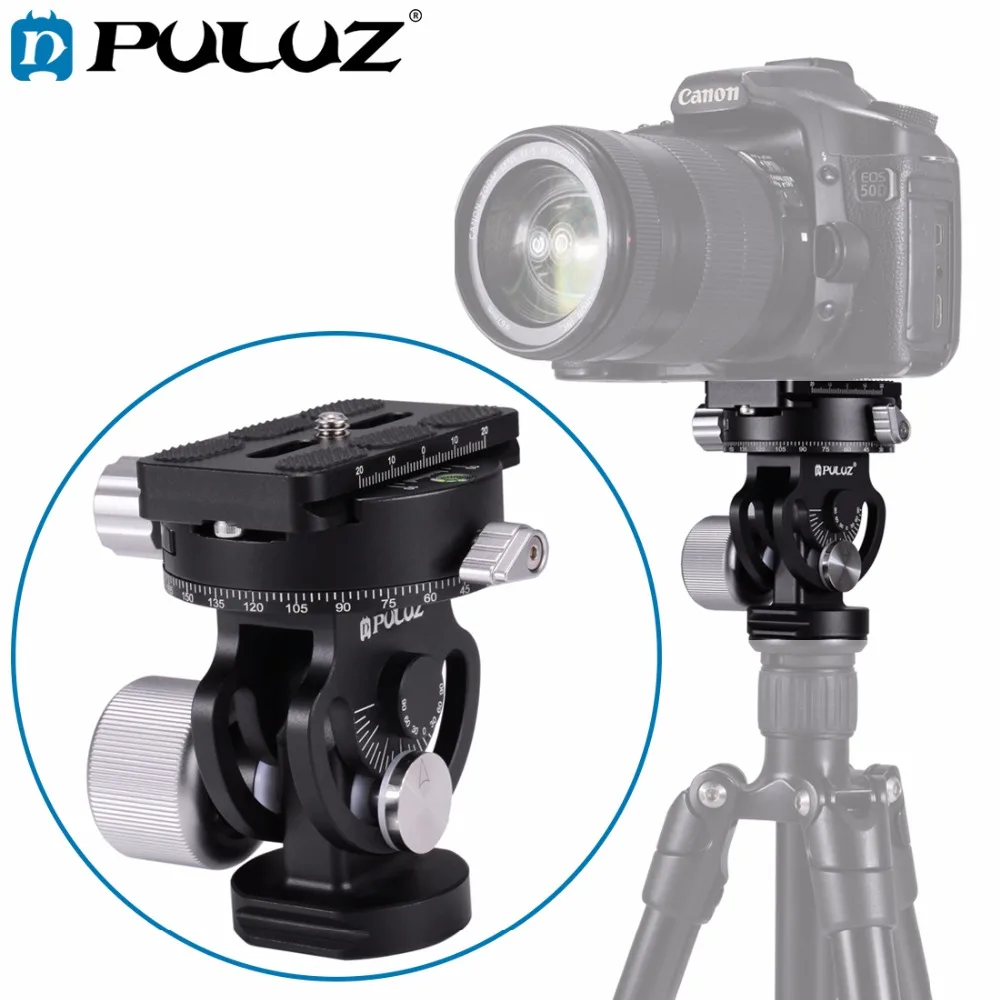 PULUZ 2 Way Pan/Tilt Tripod Head Panoramic Bird Watching Photography