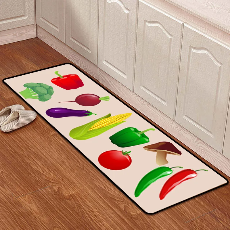 Zeegle кухонный ковер напольный коврик ковер для гостиной 3D печатная Прямоугольная подушка для дивана спальни коврик прикроватный коврик для входной двери ковер - Цвет: vegetables