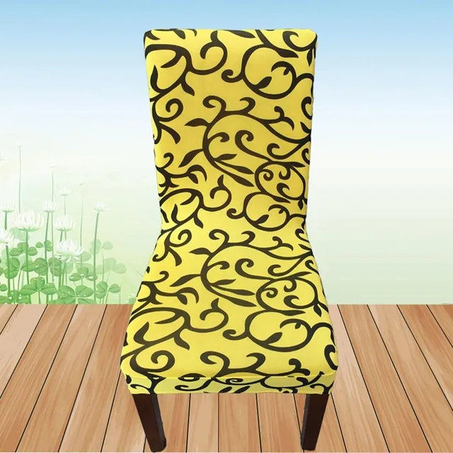 Современное минималистическое украшение для столовой стрейч обеденный стул крышка для кухни печать Съемный Анти-грязный стул чехол для сиденья - Цвет: AS