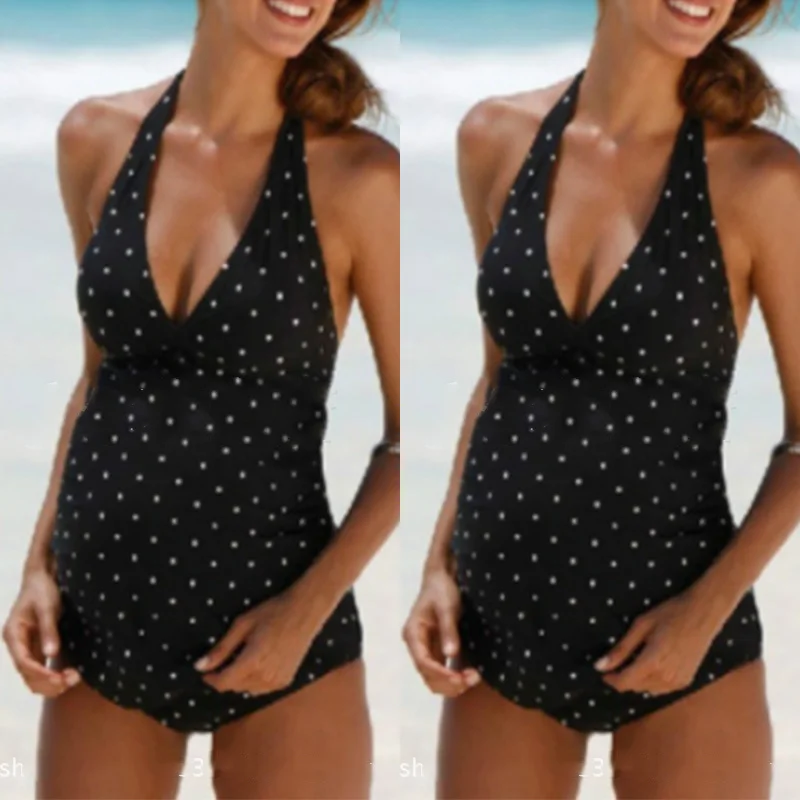 

OkayMom S-5XL Plus Size Maternity Swimwear Pregnant Women Sexy Two Pieces Swimsuit Pregnancy Wear Beach Bathing Suits