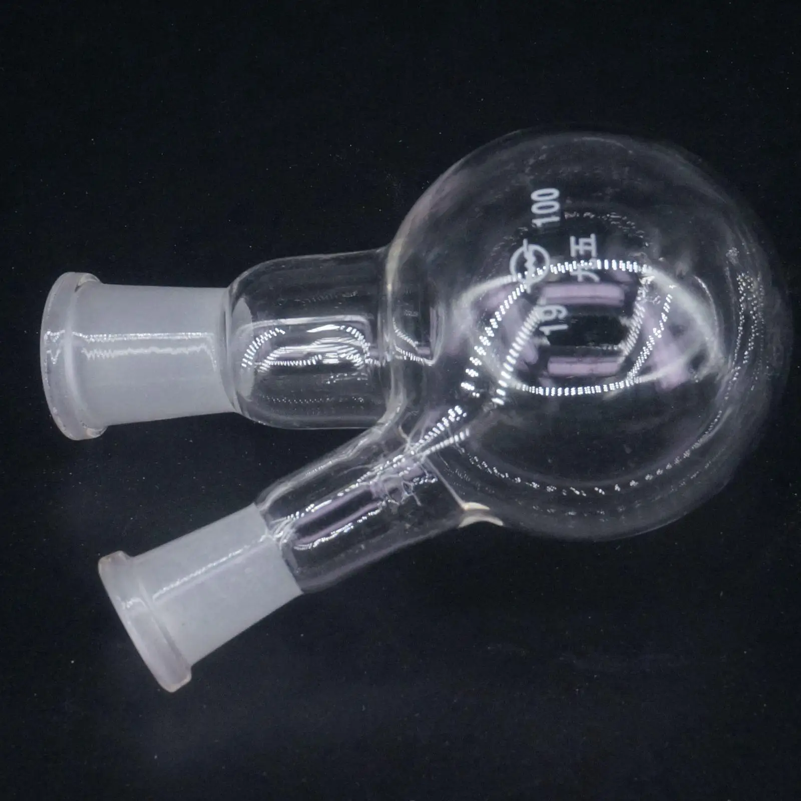 2000mL 24/40 Joint 2 Neck Round Bottom Glass Flask Double Neck Lab Che Boiling Bottle - View #5