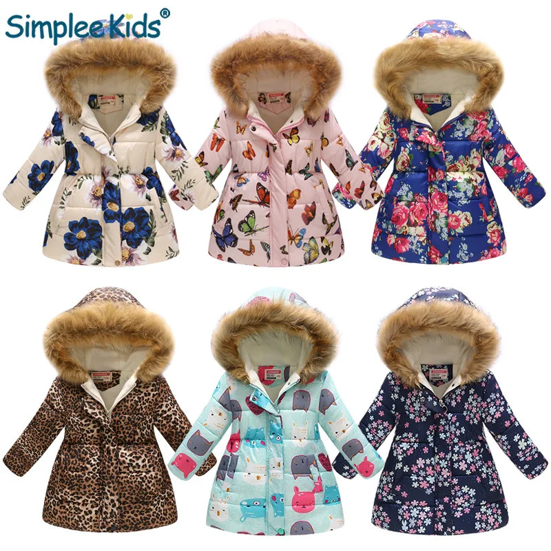 

Winter Girls Jackets Children Outerwear Teenager Windbreaker Parkas Baby Jacket Girls Coat Down Kids Clothes Winterjas Meisjes