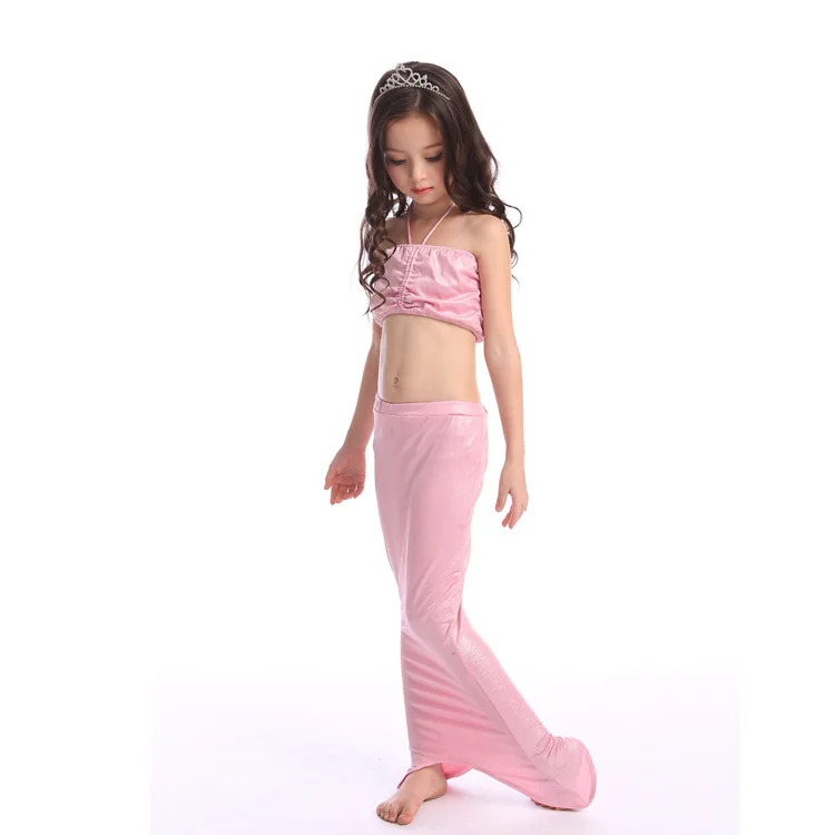 3 Pcs 3-12Y Lovely Baby Girls Children Mermaid Tail Princess Dress Split Swimsuit Costume Bikini Swimwear Bathing Suit Costume (6)