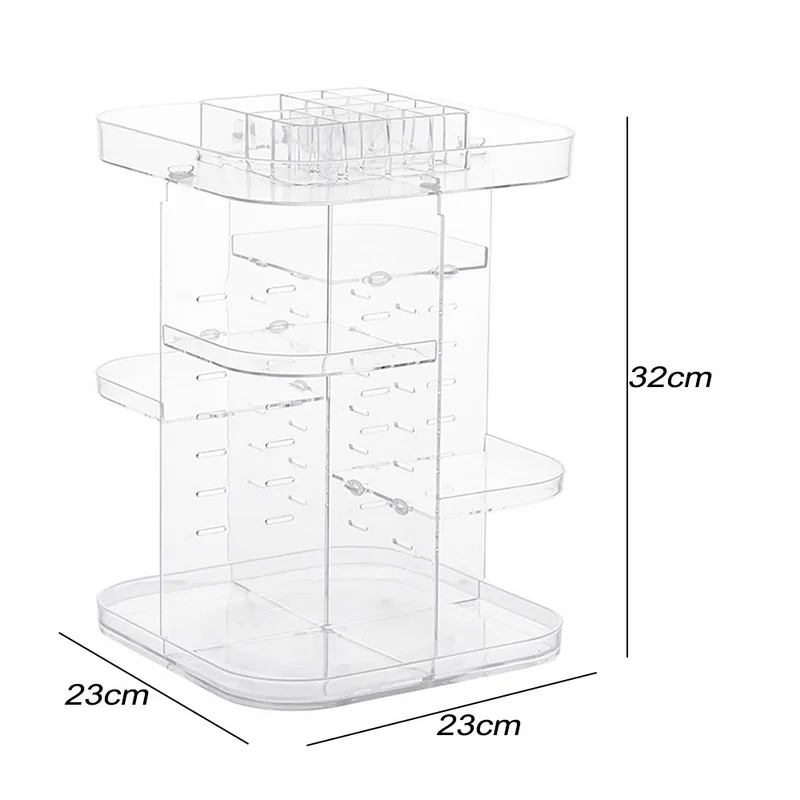 LASPERAL 1 шт. вращающаяся на 360 градусов стойка для хранения косметики губная помада ювелирный Чехол Держатель Дисплей Стенд Косметическая Коробка органайзер для макияжа - Цвет: C