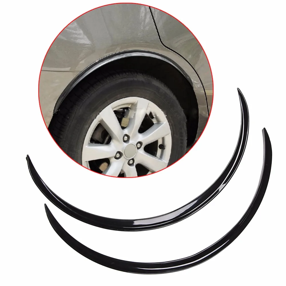 

2Pcs Black Car Fender Flare Wheel Lip Rubber Protector Body Kit Trim 70cm Aug10 Drop Ship