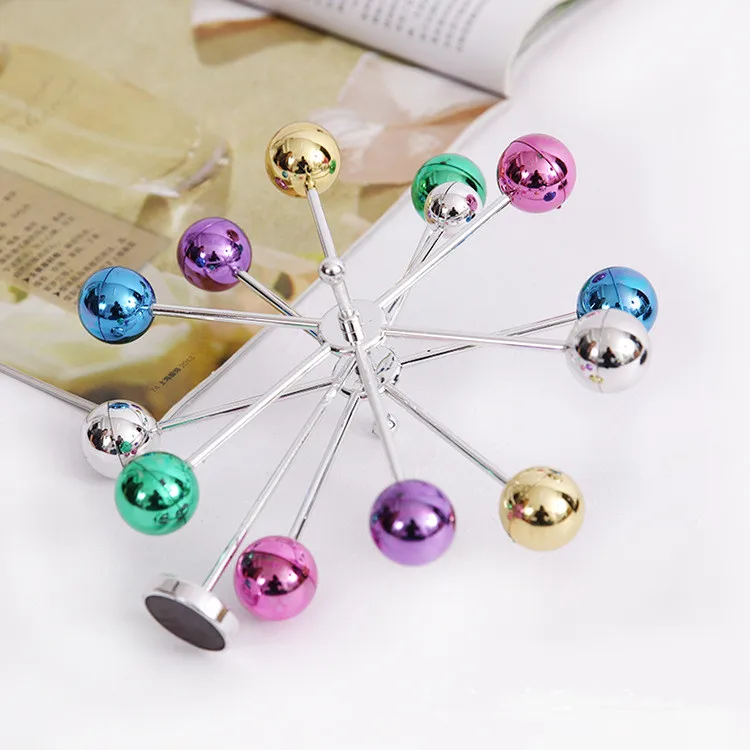 1 PC kolorowe obrót diabelski młyn Newton wahadło piłka akcesoria DIY magnes obrotowe wieczny piłka dekoracja biurka LZ 007 13 2539301563_1759011591