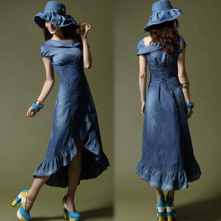 designer denim dresses womens