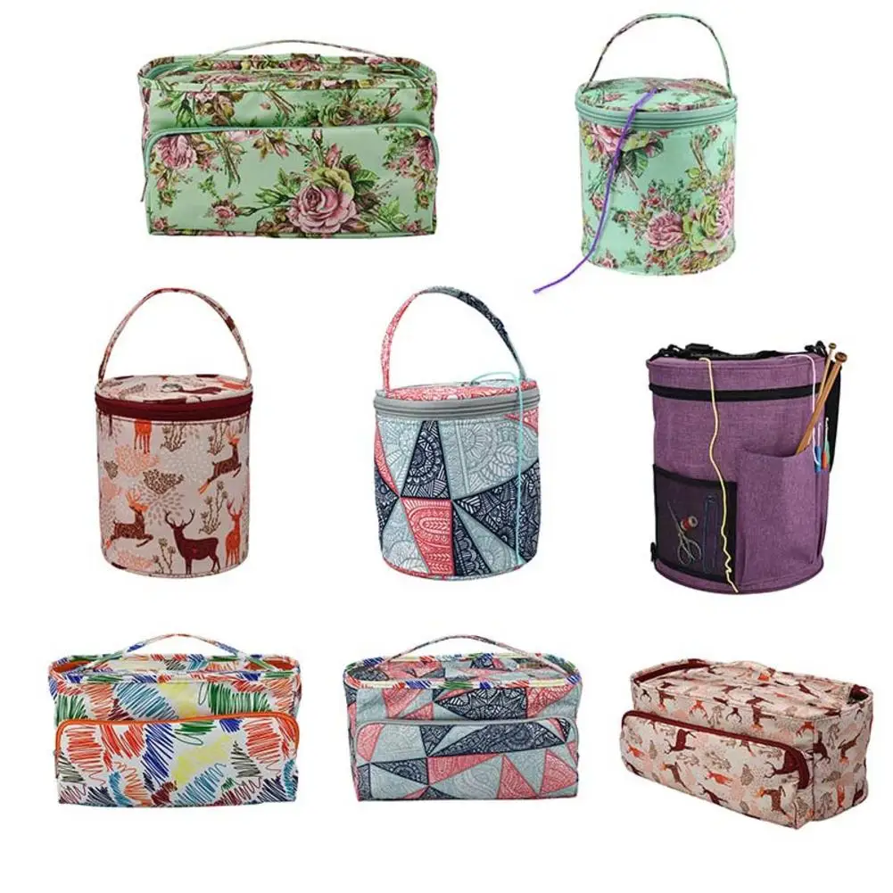 

Knitting Bag Home Daily Wool Yarn Crochet Sewing Needle Handbag Weaving Tool Tote Sewing Storage Crochet Bag