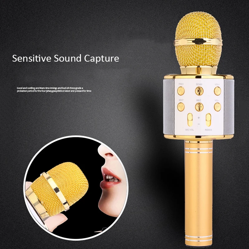 New Original WS858 Wireless Karaoke Microphone Portable Bluetooth mini