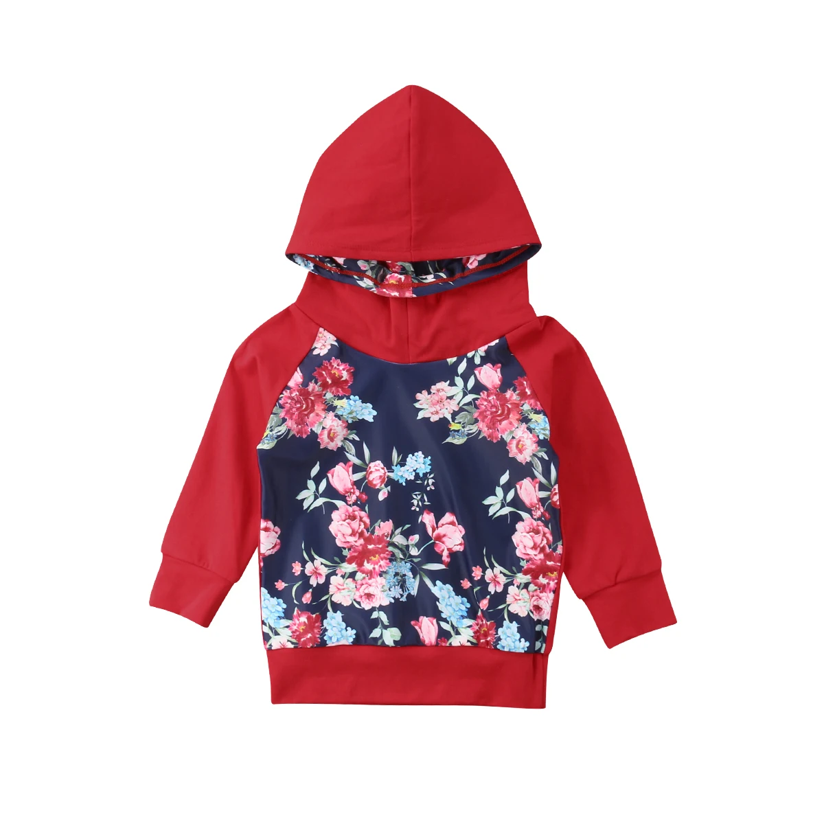 Kids Casual Cute Baby Toddler Girls Boys Clothes Floral Hoodies Long