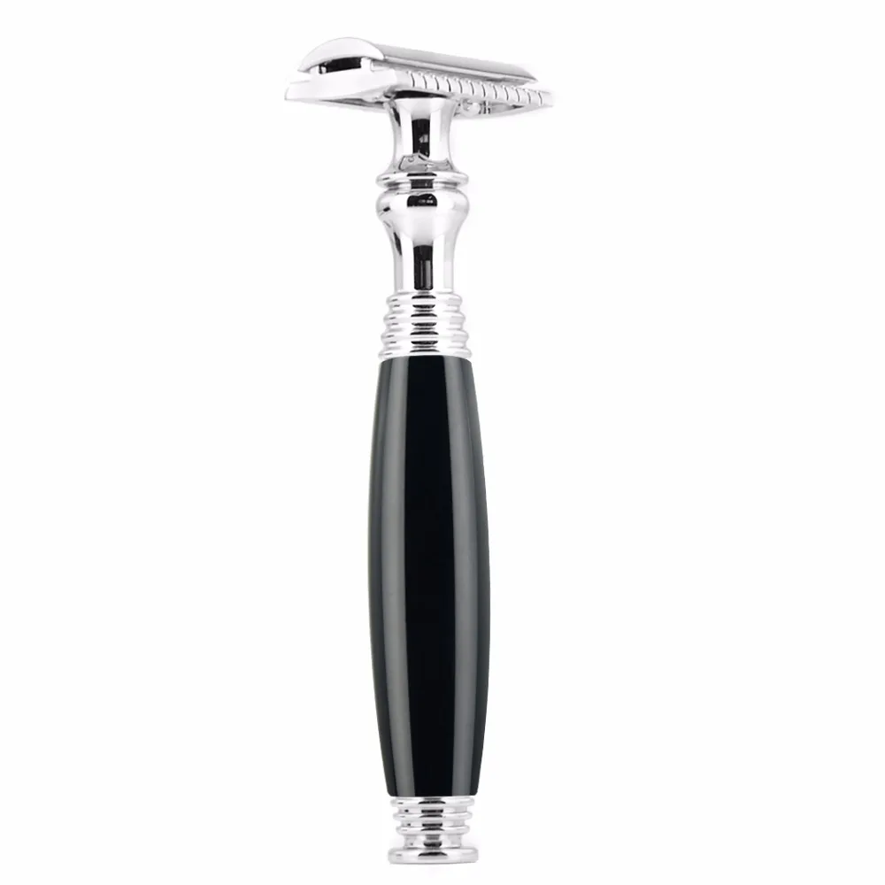 

ZY Double Edge Manual Safety Razor Professional shavers barber Shaving Knife Long Handle Shaver holder Best Men gift