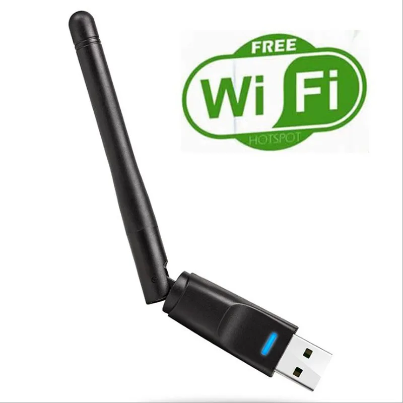 

Mini Convenient Secure WIFI Portable Ralink RT5370 150M Wireless Network Audio Adapter USB with 2dBi Rotatable Antenna B3