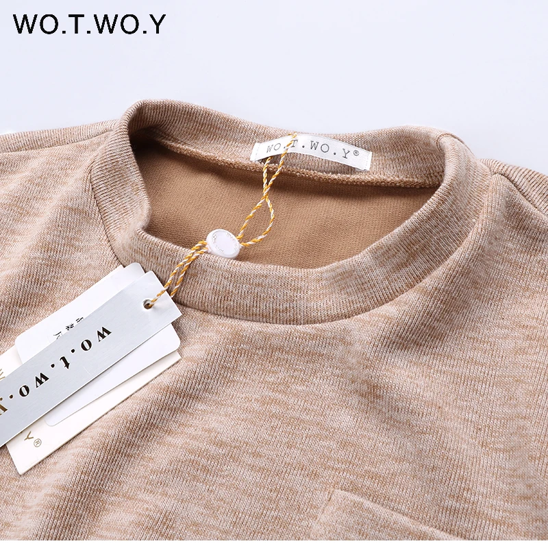 Spring Autumn Casual Loose Style Women Dress Half Sleeve Pocket Split Dresses Ladies Solid Midi Long Knitted Dress Women