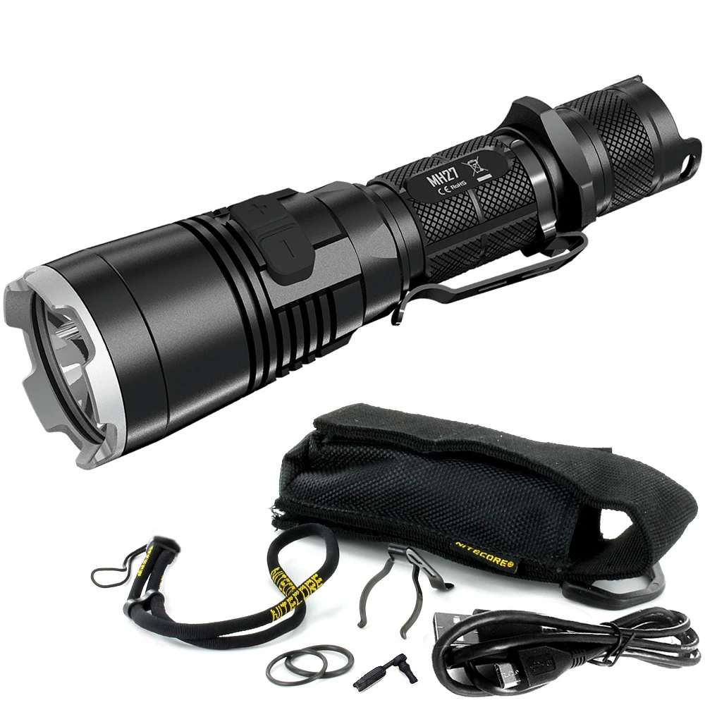 NITECORE R40 Rechargeable Flashlight CREE XP L HI LED max 1000 lumen beam  throw 520 meters tactical torch with original battery|Flashlights &  Torches| - AliExpress
