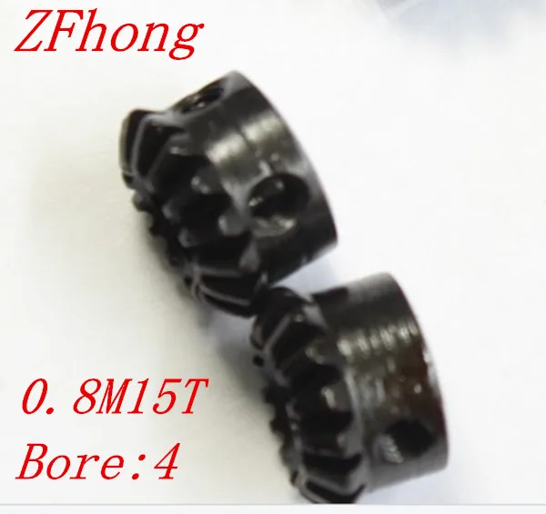 

2pcs 0.8M15T Steel Bevel Gears Module=0.8 Teeth=15 bore=4mm