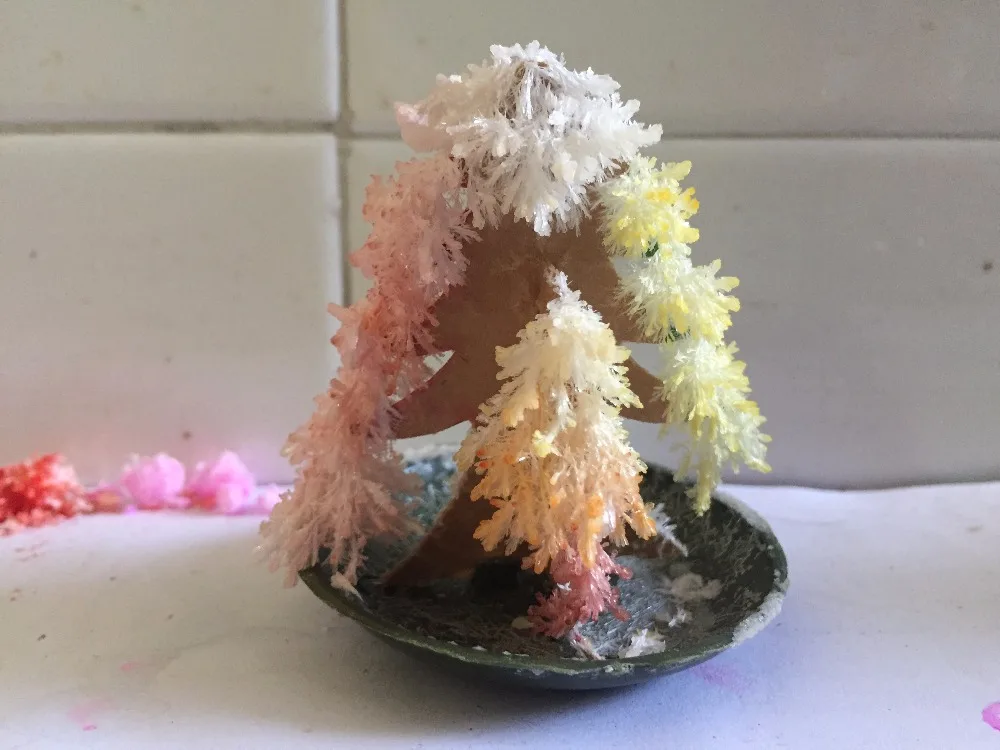 

Newly Hot 2019 7x6cm DIY Multicolor Paper Magical Growing Tree Magic Grow Christmas Trees Arbre Magique Kids Science Toys 100PCS