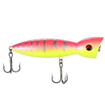 

14cm Large Popper Lure Artificial Seal Lure 3D Eyes Hard Popper Fishing Lure with Hooks and Ring for Saltwater Freshwater